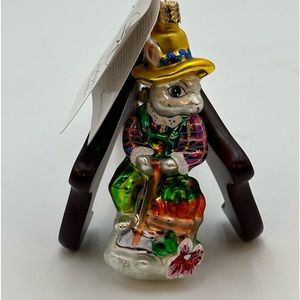 CHRISTOPHER RADKO HARVEY'S HARVEST BUNNY RABBIT EASTER XMAS ORNAMENT